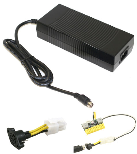 AC Netzadapter (12V, 16A, 192W) mit PicoPSU-Adapterkabel Mini-Fit-JR