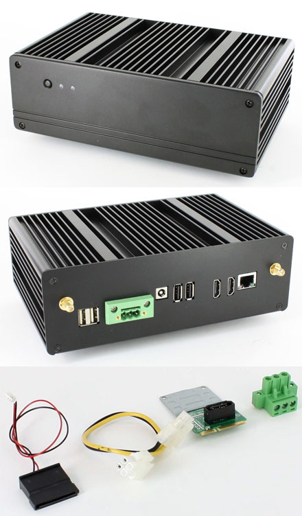 Blackpete-NUC barebone (with Intel D33217GKE, Core i3-3217U CPU) <b>[FANLESS]</b> *new*