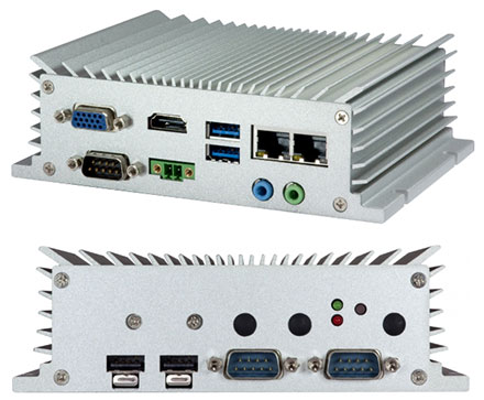 VIA AMOS-3005-1Q12A2 Industrial-PC/CarPC (1.2GHz VIA Eden X4, 9-36VDC, 2x LAN, -20 bis 60C Extented temperature range) <b>[FANLESS]</b>